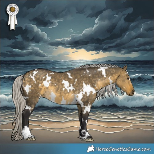 Horse Color:White Spotted Silver Buckskin Dun 