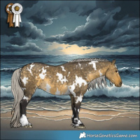 Horse Color:White Spotted Silver Buckskin Dun 