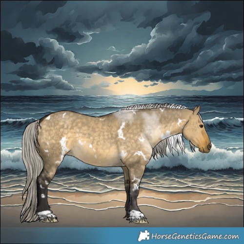 Horse Color:White Spotted Silver Buckskin Dun 