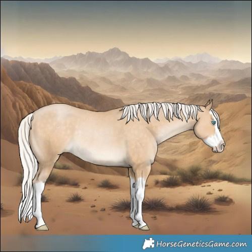 Horse Color:Silver Buckskin Pearl Splash Rabicano 