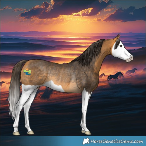 Horse Color:Buckskin Splash Rabicano 