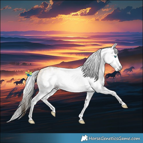 Horse Color:Gray Amber Cream Champagne Sabino Splash 