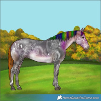 Horse Color:Painted White Spotted Bay Ice 
