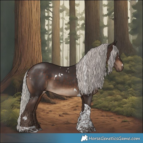 Horse Color:White Spotted Silver Brown Tobiano Rabicano 