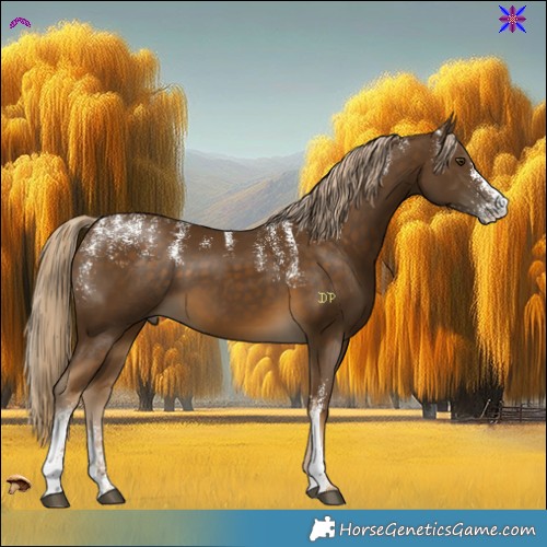 Horse Color:Powder White Chocolate Palomino Mushroom 