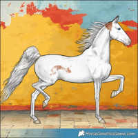 Horse Color:Silver Bay Splash Tobiano Varnish 