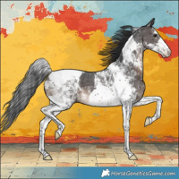 Horse Color:Brown Sabino Tobiano