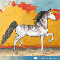 Horse Color:Brown Sabino Splash Varnish Rabicano 
