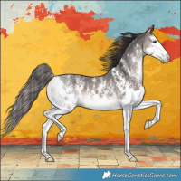 Horse Color:Brown Sabino Splash Varnish Rabicano
