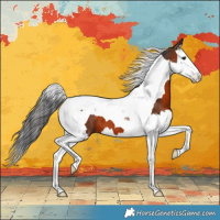 Horse Color:Brown Splash Tobiano