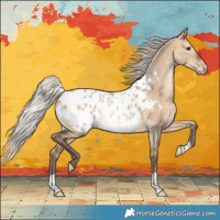 Horse Color:Silver Brown Dun Appaloosa Rabicano 