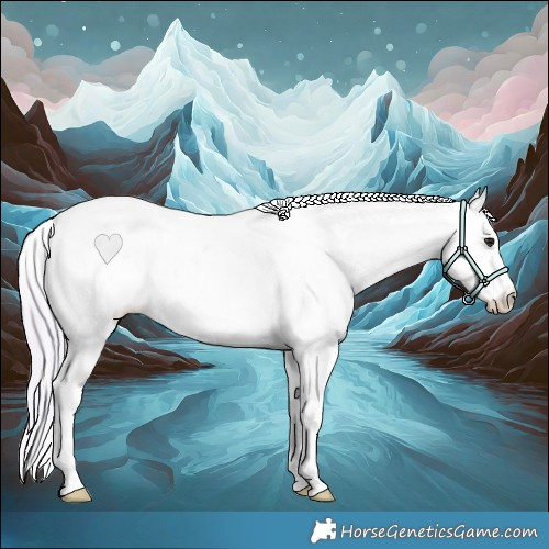 Horse Color:Watercolor Silver Brown Ice Sabino Rabicano