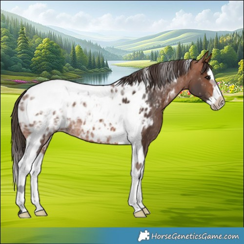 Horse Color:Bay Ice Splash Tobiano Near Leopard
