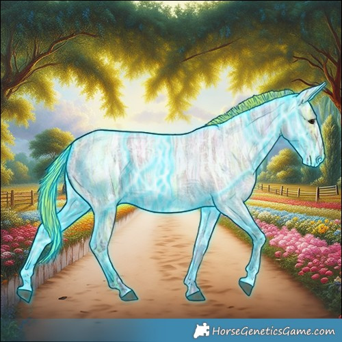Horse Color:Painted Thunderstruck Silver Brown Ice Roan 