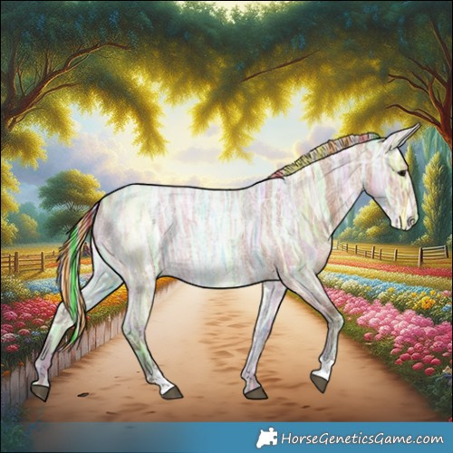 Horse Color:Painted Silver Bay Ice Roan