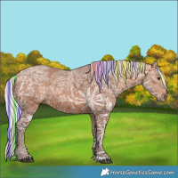 Horse Color:Painted Silver Brown Ice