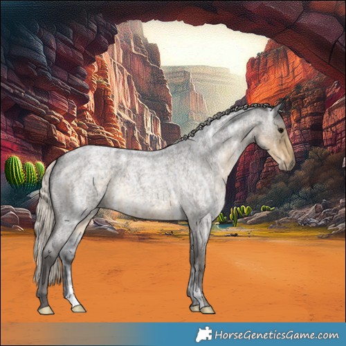 Horse Color:Silver Smoky Blue Ice Roan 