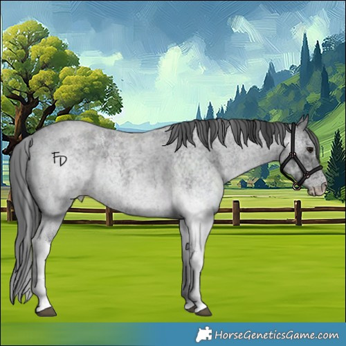 Horse Color:White Spotted Blue Roan