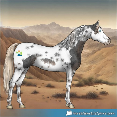Horse Color:Liver Chestnut Ice Splash Tobiano Rabicano 