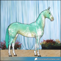 Horse Color:Watercolor White Spotted Brown Ice 