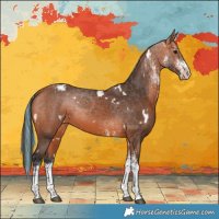Horse Color:Painted White Spotted Bay Varnish 
