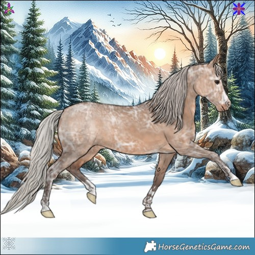 Horse Color:Silver Brown Ice Dun