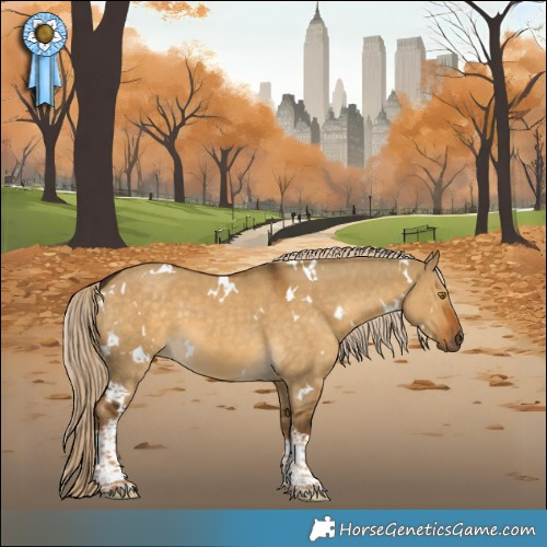 Horse Color:White Spotted Chocolate Palomino Dun Tobiano 