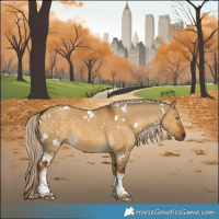 Horse Color:White Spotted Chocolate Palomino Dun Tobiano 