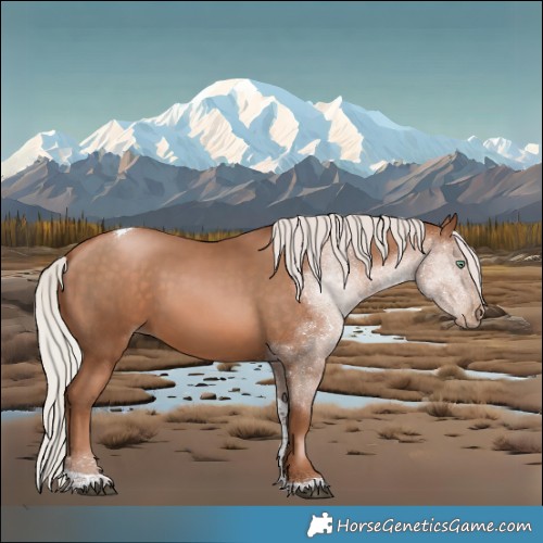 Horse Color:Silver Brown Pearl Tobiano Rabicano 