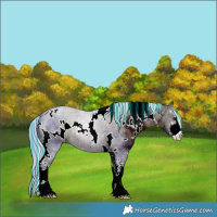 Horse Color:Painted White Spotted Silver Brown Ice