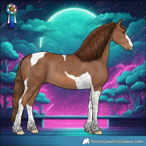 Horse Color:Chestnut Tobiano Rabicano