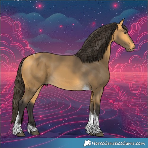 Horse Color:Buckskin Tobiano