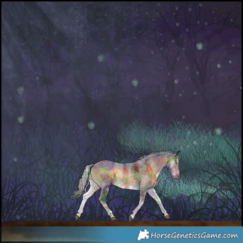 Horse Color:Nacre Silver Buckskin Onyx Merle Rabicano 