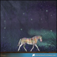 Horse Color:Nacre Silver Buckskin Onyx Merle Rabicano 