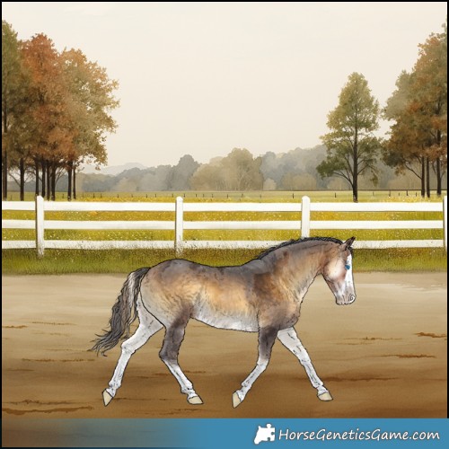 Horse Color:Buckskin Onyx Merle Splash