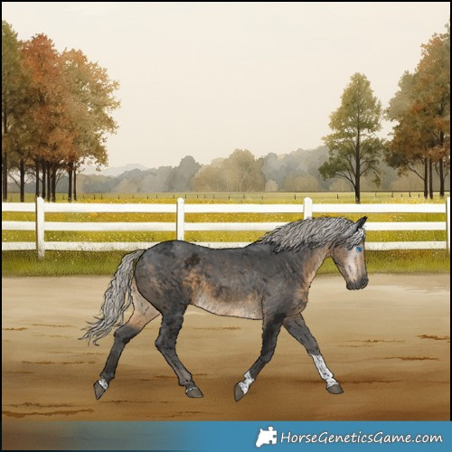 Horse Color:Gray Silver Smoky Black Merle Tobiano 