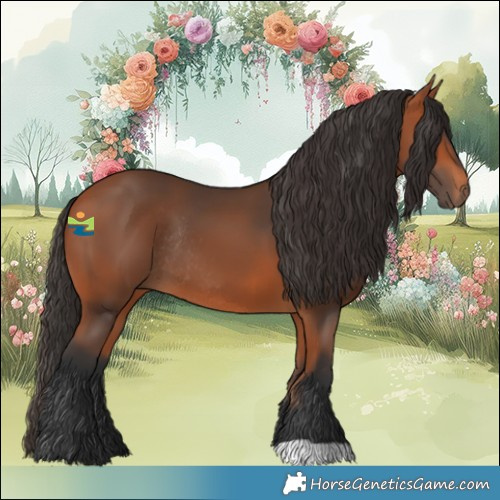 Horse Color:Bay Rabicano 