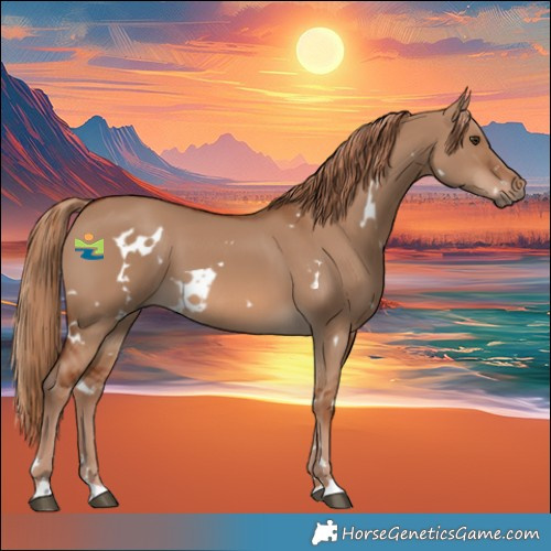 Horse Color:White Spotted Red Dun 