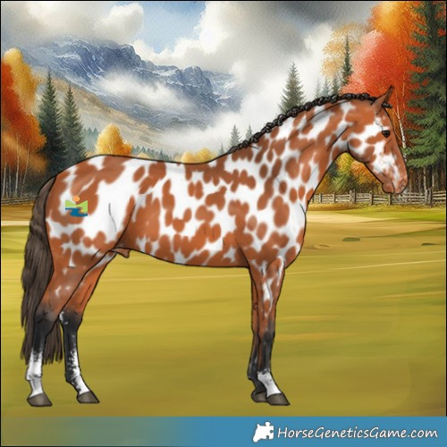 Horse Color:Bay Sabino Appaloosa