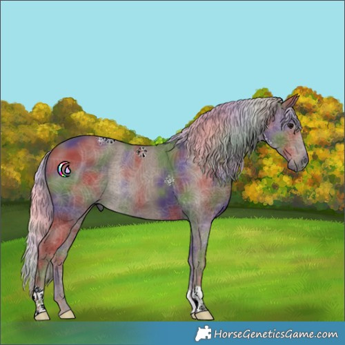 Horse Color:Nacre Silver Black