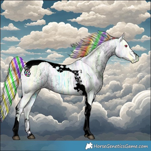 Horse Color:Void Painted Palomino Chinchilla Ice Tobiano