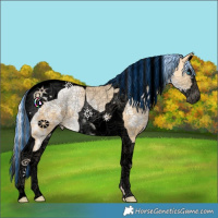 Horse Color:Void Painted Silver Smoky Black Ice Pearl Splash Tobiano
