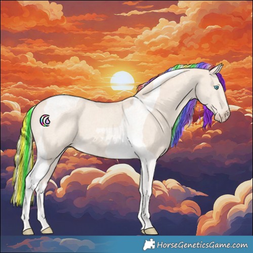 Horse Color:Painted Cremello Tobiano