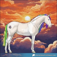 Horse Color:Painted Cremello Tobiano 