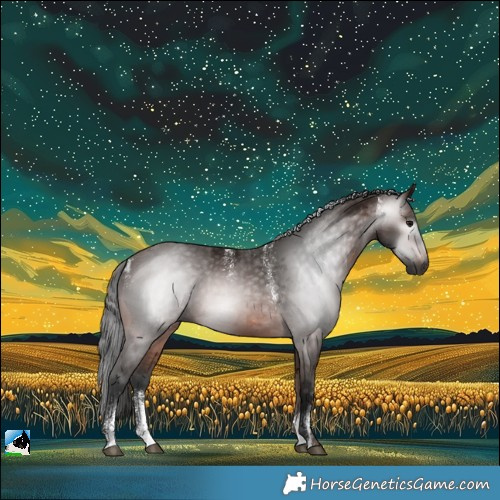 Horse Color:Powder White Gray Bay Merle 