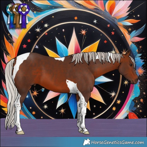 Horse Color:Silver Brown Tobiano 