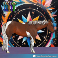 Horse Color:Silver Brown Tobiano