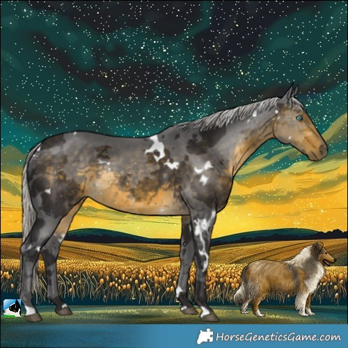 Horse Color:White Spotted Silver Buckskin Merle 