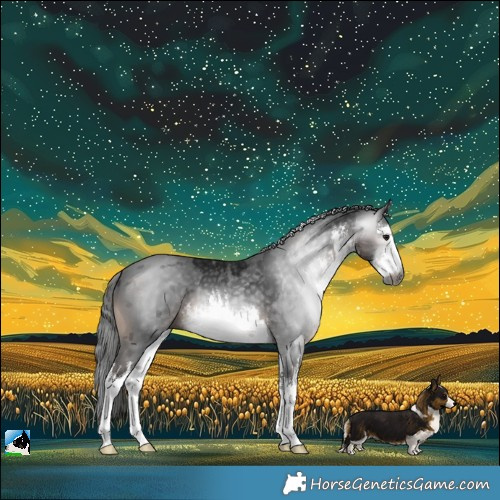 Horse Color:Gray White Spotted Brown Merle 