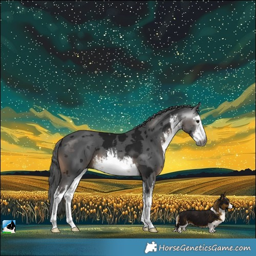 Horse Color:Gray White Spotted Brown Merle 